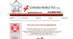 Desktop Screenshot of 4cornersmobilevet.com